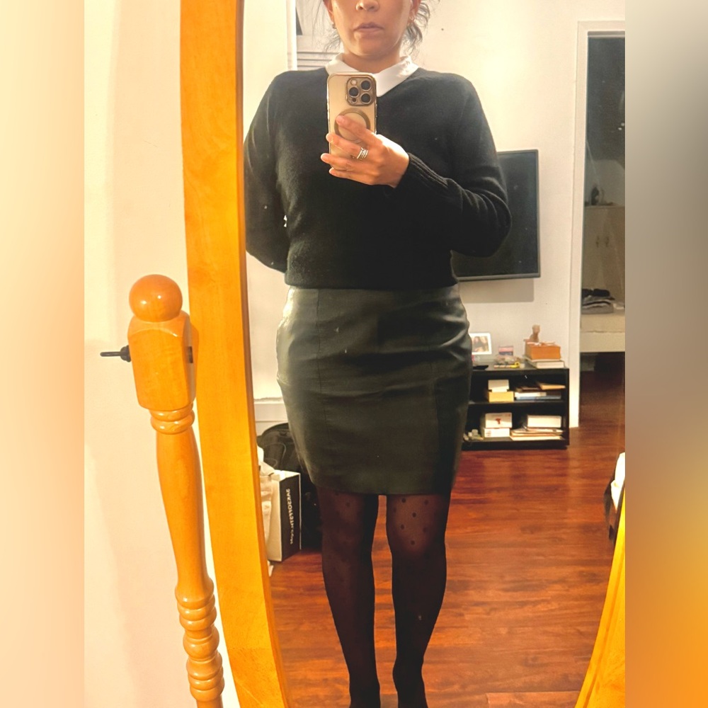 Wilson high waisted leather skirt